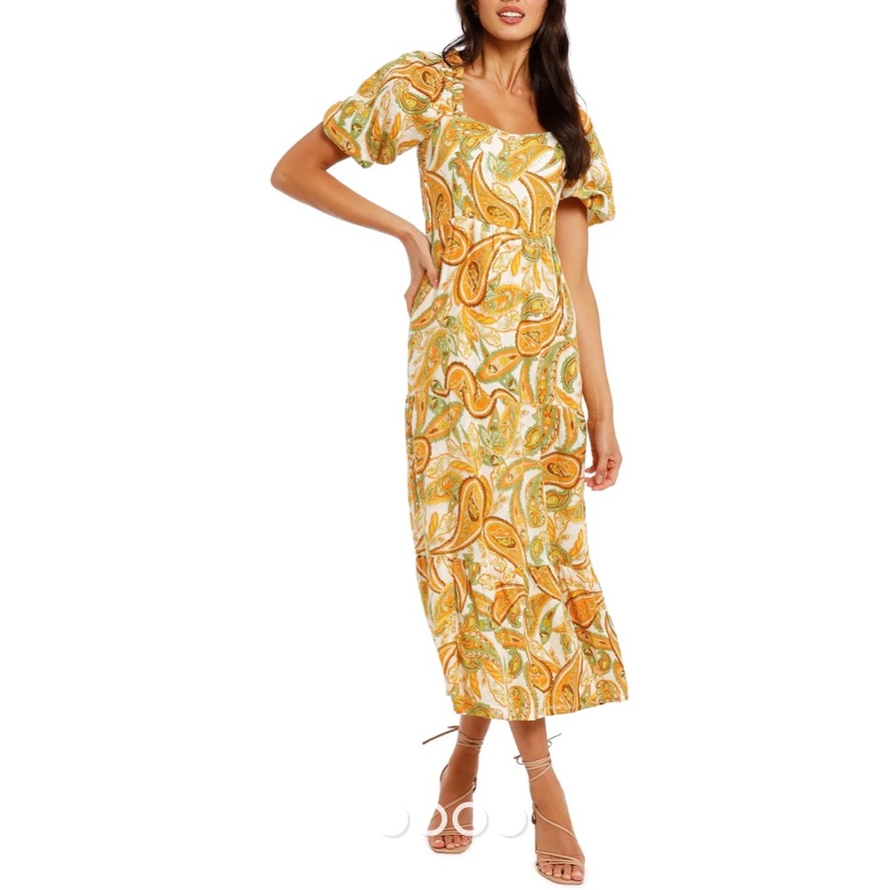 FAITHFULL Roomie Midi Dress - Juniper Paisley Print S - Picture 3 of 7
